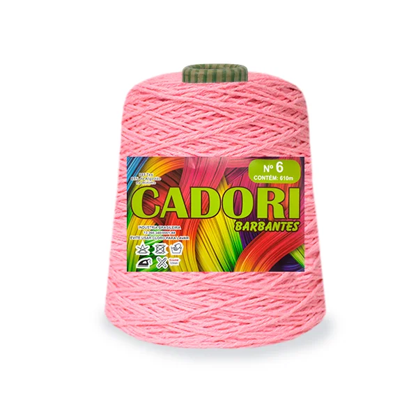Barbante Cadori N.06 600g Cor-735-Rosa Bebe