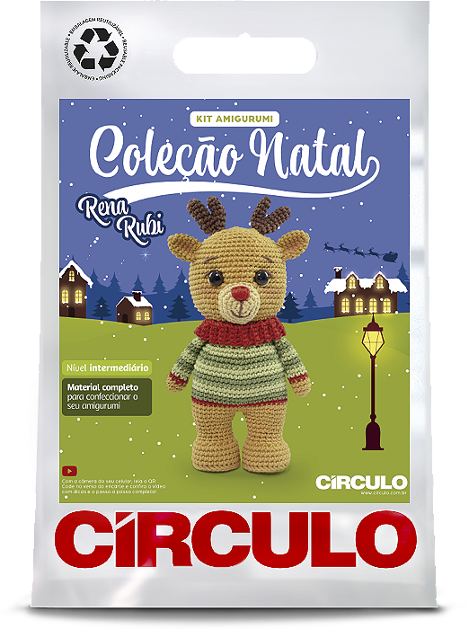 Kit Amigurumi - Coleção Natal - Rena Rubi
