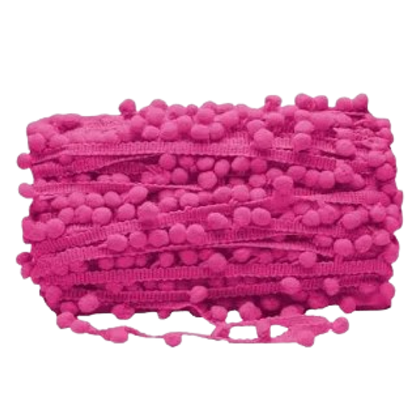 Fita Pompom 20mm - Com 25 Metros -Cor 312-Rosa Escuro