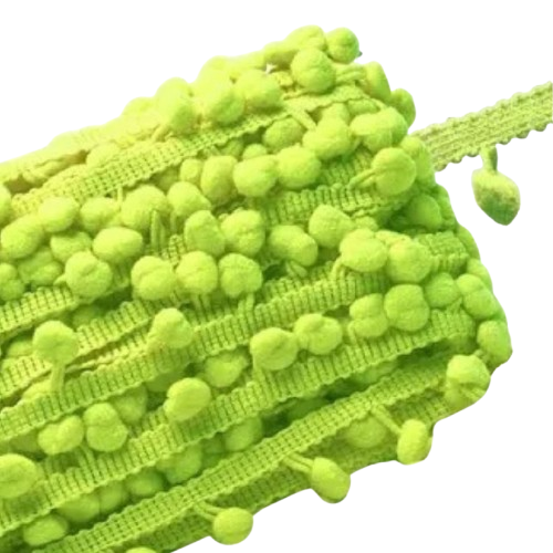 Fita Pompom 20mm - Com 25 Metros -Cor 02-Verde Limão