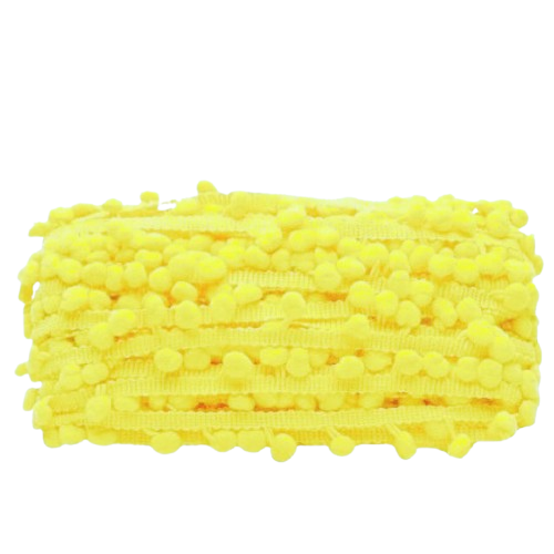 Fita Pompom 20mm - Com 25 Metros -Cor 106-Amarelo Canário
