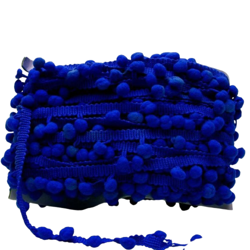 Fita Pompom 20mm - Com 25 Metros -Cor 207-Azul Royal