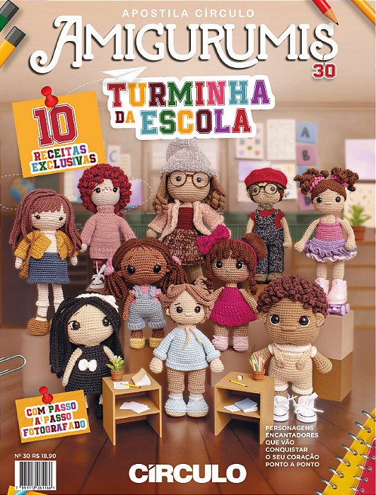 Apostila Amigurumis n° 30 -Turminha da Escola