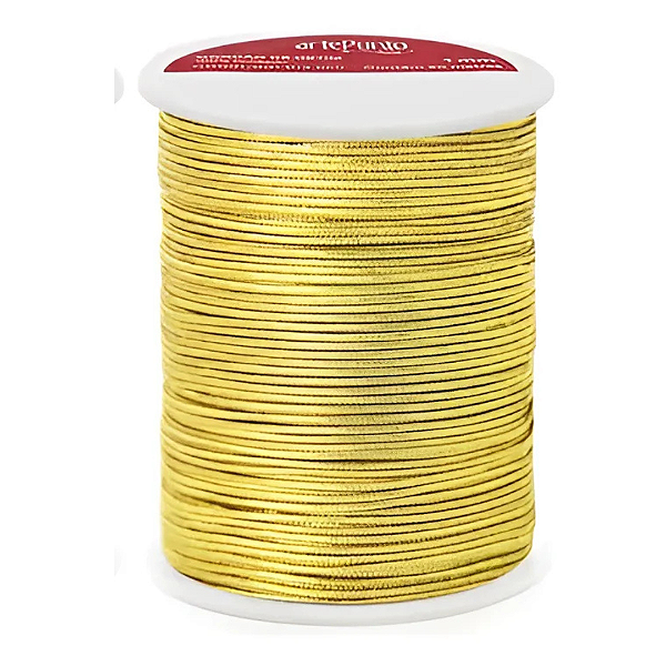 Cordão Elástico CD002 (1mm) - Cor 54 Dourado - Rolo 50 metros