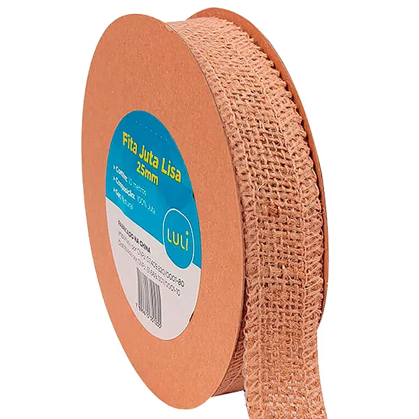Fita Juta Luli Natural 25mm Rolo com 10 Metros