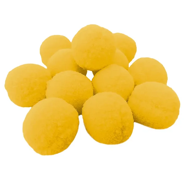 Pom-Pom S 40 mm - Pacote C/ 50 Unidades - Amarelo Ouro- Nº: 110