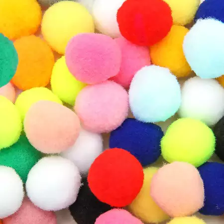 Pompom Solto 20mm-Cor-Multicolor-Com 100 unidades