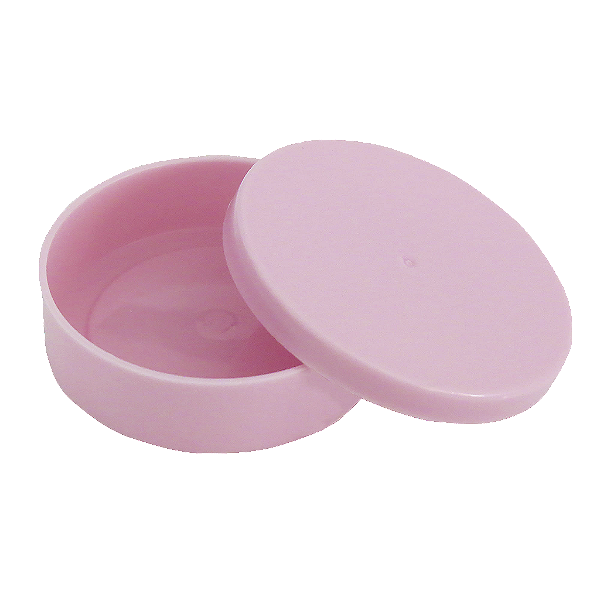 Latinha Plástica - Rosa Bebê - 5x1,5cm - 10un