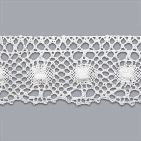 Renda Algodão Arte Punto RA009 4cm Branca 10mts