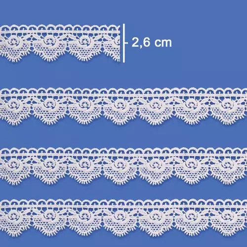 Guipir Arte Punto GP029 2,6cm - 13,7mt 001- Branco