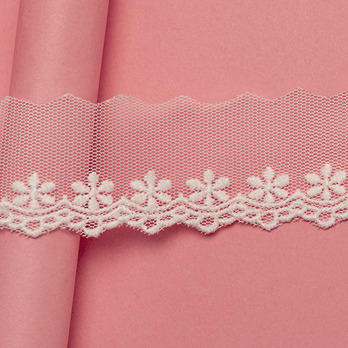 Bordado Inglês Arte Punto Tule BT017 3,0cm 081 Off White 13,7mts