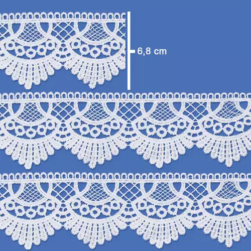 Guipir 6,8cm Ref.CHL-438 Cor-101- Branco 13,7mts