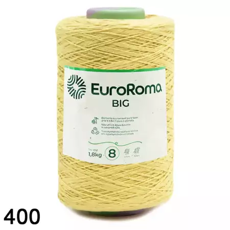 EuroRoma 1,8 kg nº 8 cor 400 - Amarelo Bebê