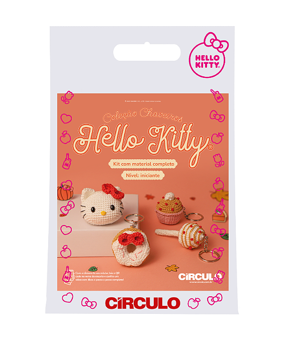 Kit Amigurumi Coleção Chaveiros Hello Kitty Circulo