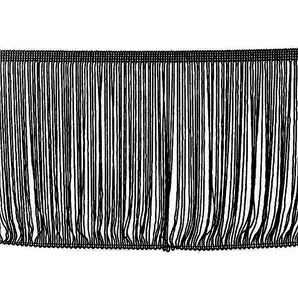 Franja Tripolina 20cm 10 Metros Ref 8350 cor 02 -Preto