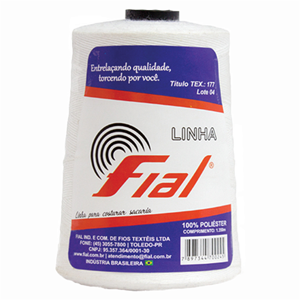 Linha para Sacaria Fial Branco 100% Poliéster