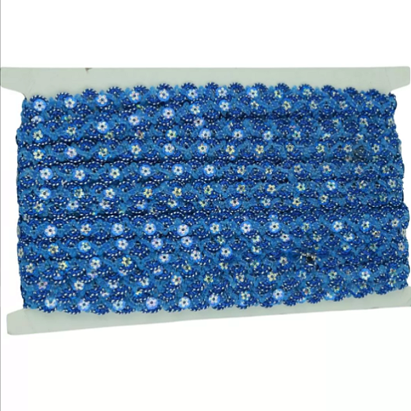 Galão Passamanaria Ref:Galao-54 Cor-207-Azul Royal 10mm Com 20mt