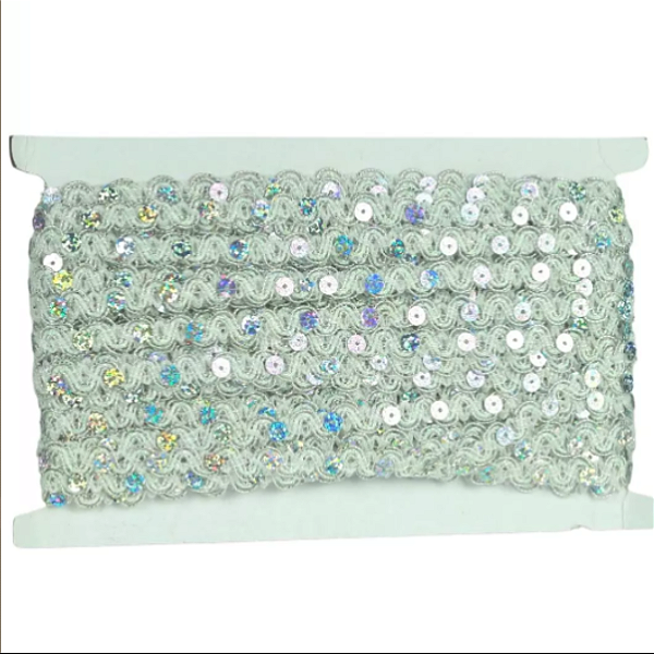 Galão Passamanaria Ref:Galao-54 Cor-101-Branco 10mm Com 20mt