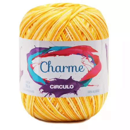 Linha Charme Circulo 396mts Cor-9368- Raio de Sol Mescla Amarelo