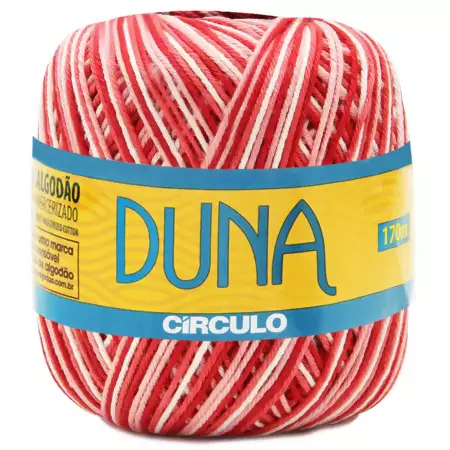 Fio Duna Circulo 100g Cor 9202- Antúrio Mescla Vermelho