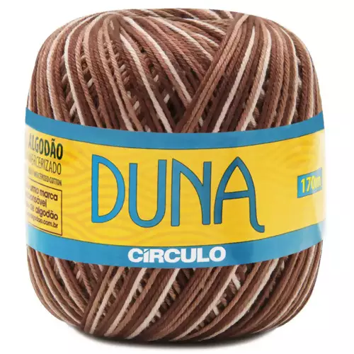 Fio Duna Circulo 100g Cor 9601-Capuccino Mescla Marrom