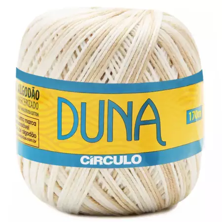 Fio Duna Circulo 100g Cor 9900- Areia Mescla Marfim