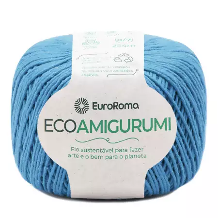 Fio Ecoamigurumi EuroRoma 254mts Cor - 901- Azul Piscina