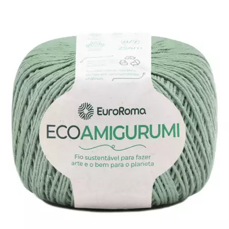 Fio Ecoamigurumi EuroRoma 254mts Cor -809- Alecrim