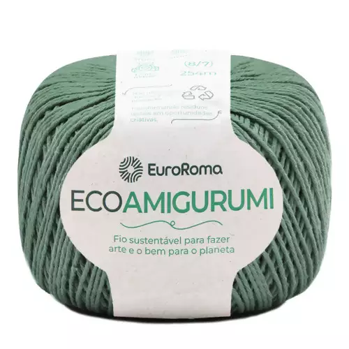 Fio Ecoamigurumi EuroRoma 254mts Cor - 802- Esmeralda