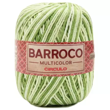 Barbante Barroco Multicolor 200g Cor-9384- Greenery Mescla Verde