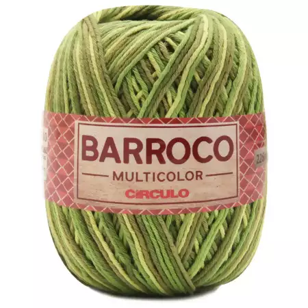 Barbante Barroco Multicolor 200g Cor-9392- Trilha Mescla Verde Militar