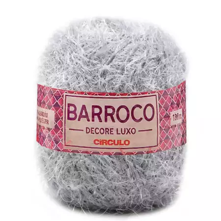 Barbante Barroco Decore Luxo 180mts 280g Cor-808- Prata