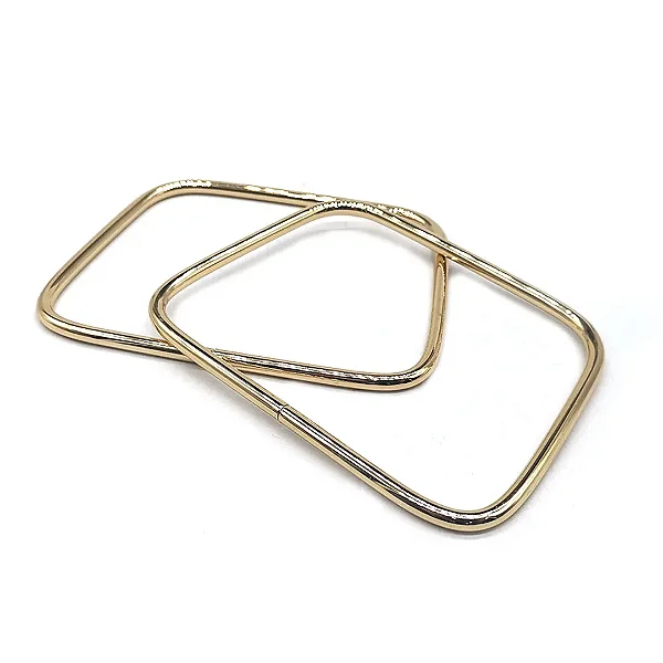 Alça para Bolsa Dourada 10x7,2x0,45cm Kit 2 Peças RO.153705