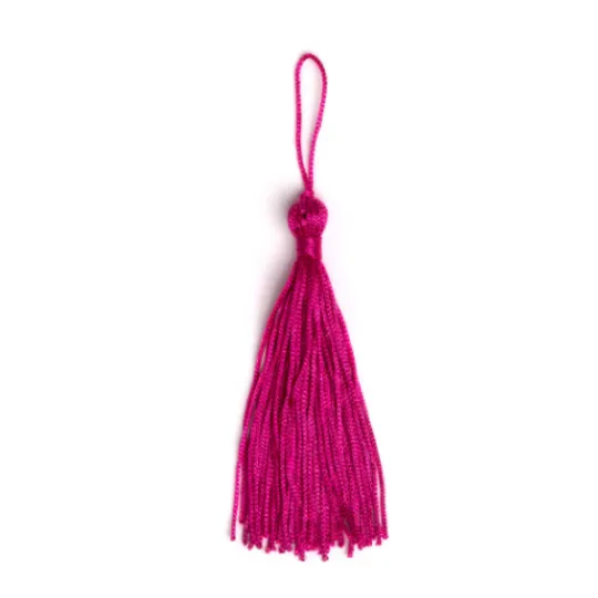 Pingente Pompom Tassel 7cm Cor-312-Pink c/ 10 unidades