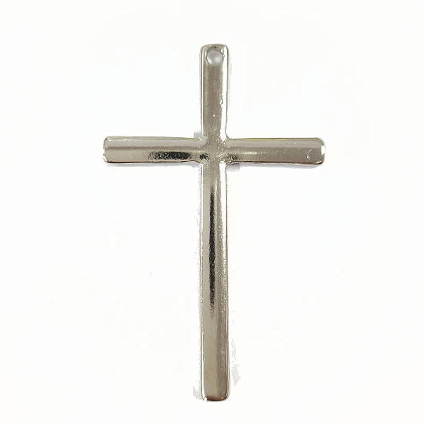 Pingente Cruz Fundição Cor-Níquel Unidade Ref 2933
