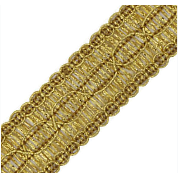 Passamanaria Metalizada 30mm 7350 Cor 23- Ouro 10 Metros
