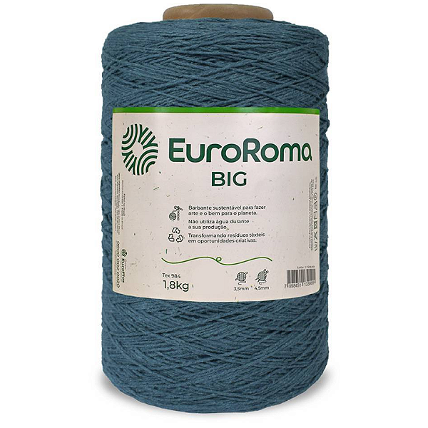 Barbante N°6 EuroRoma Cor 902- Azul Petróleo 1,8kg