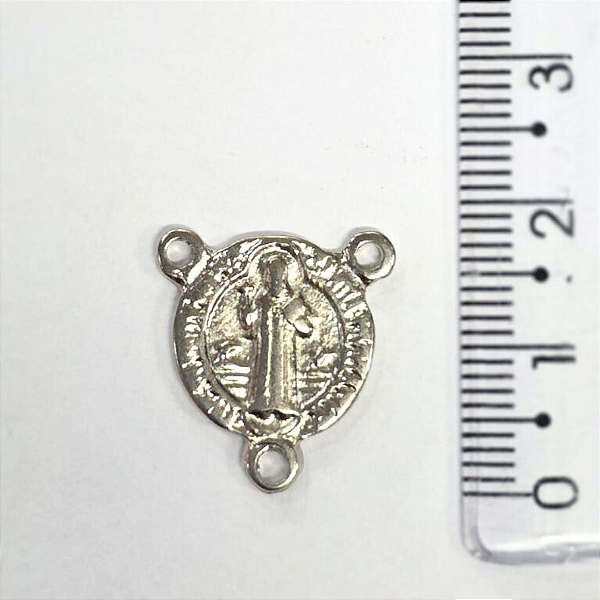 Entremeio para Terço Dupla Face Cor Níquel Ref 2945