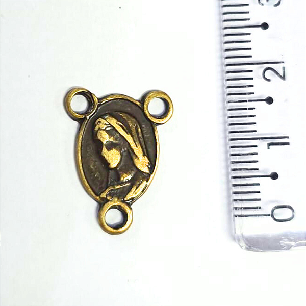 Entremeio para Terço Dupla Face Cor Ouro Velho Ref 2942