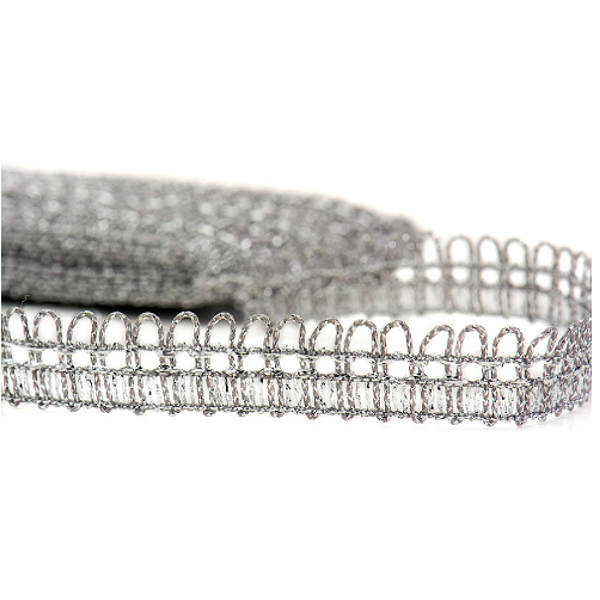 Passamanaria Metalizada 12mm Ref.7030 São José com 10mts Prata