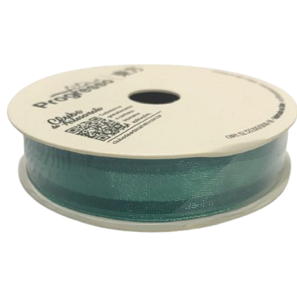 Fita de Voal VCE 003 Progresso 15mm Cor 2092- Verde Esmeralda