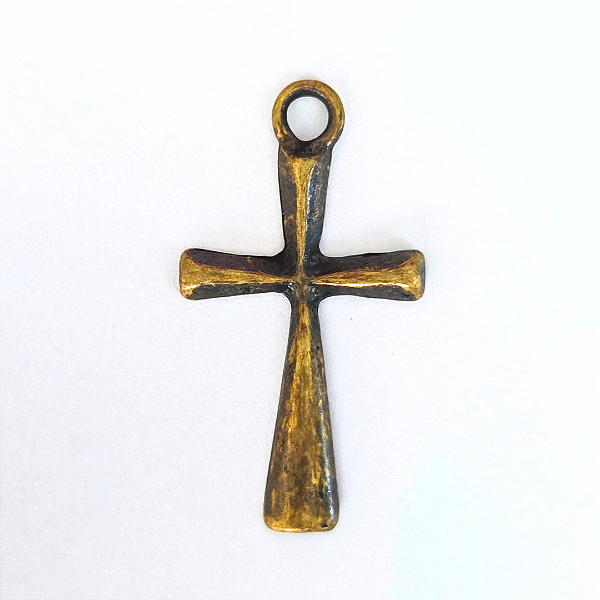 Pingente Cruz Fundição Cor-Ouro Velho Unidade Ref 2953