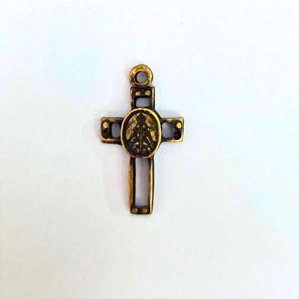 Pingente Cruz Fundição Cor-Ouro Velho Unidade Ref 2967