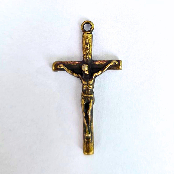 Pingente Cruz Fundição Cor-Ouro Velho Unidade Ref 2964
