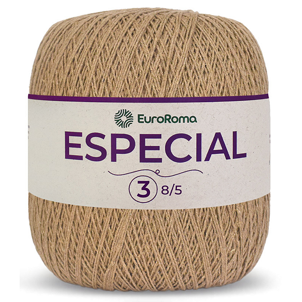 Barbante EuroRoma Especial Colorido nº3 1110- Bege 1400m