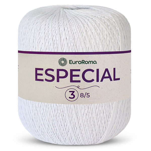 Barbante EuroRoma Especial Colorido nº3 200- Branco 1400m
