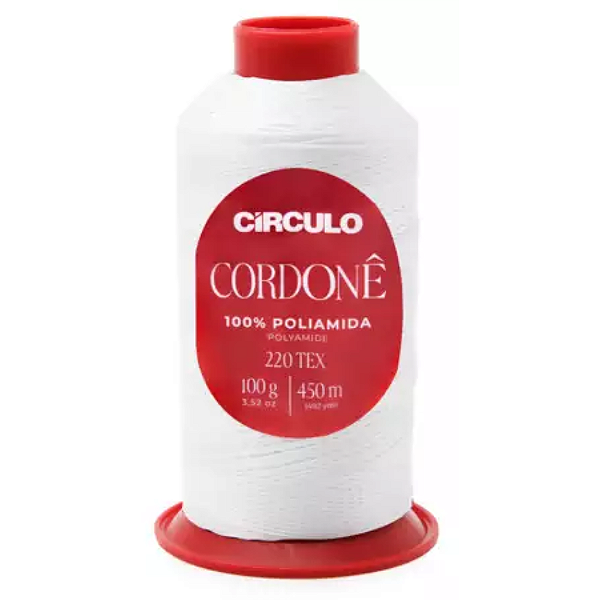 Fio Cordonê Círculo Cor 8001- Branco 100g 450mts