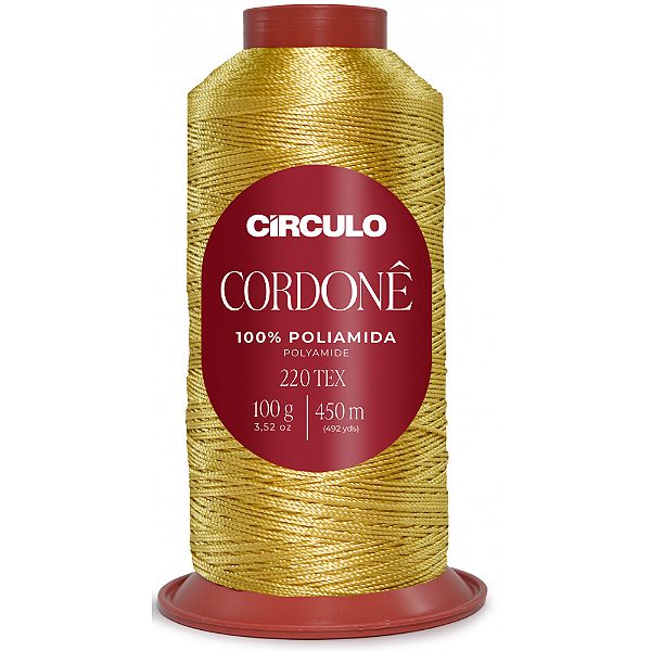 Fio Cordonê Círculo Cor 1013- Capim Dourado 100g 450mts