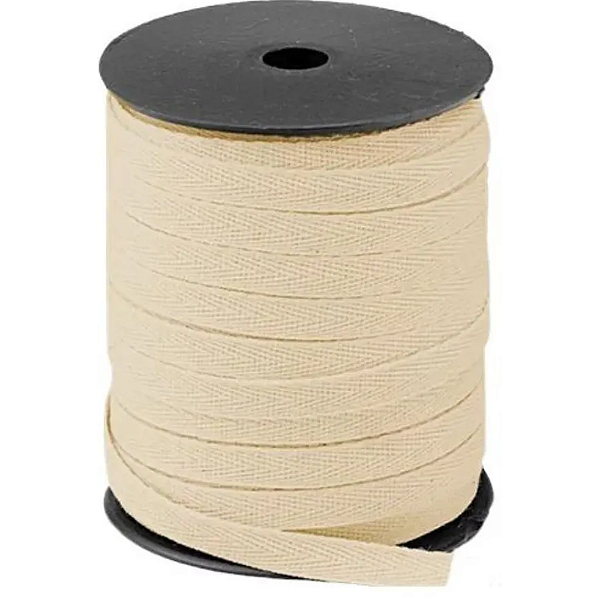 Cadarço Sarjado 6mm Ref 3006 Cru 100% Algodão C/50m São José