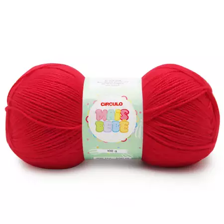 Fio Mais Bebê Círculo 100g Cor 0362- Paixão Vermelho